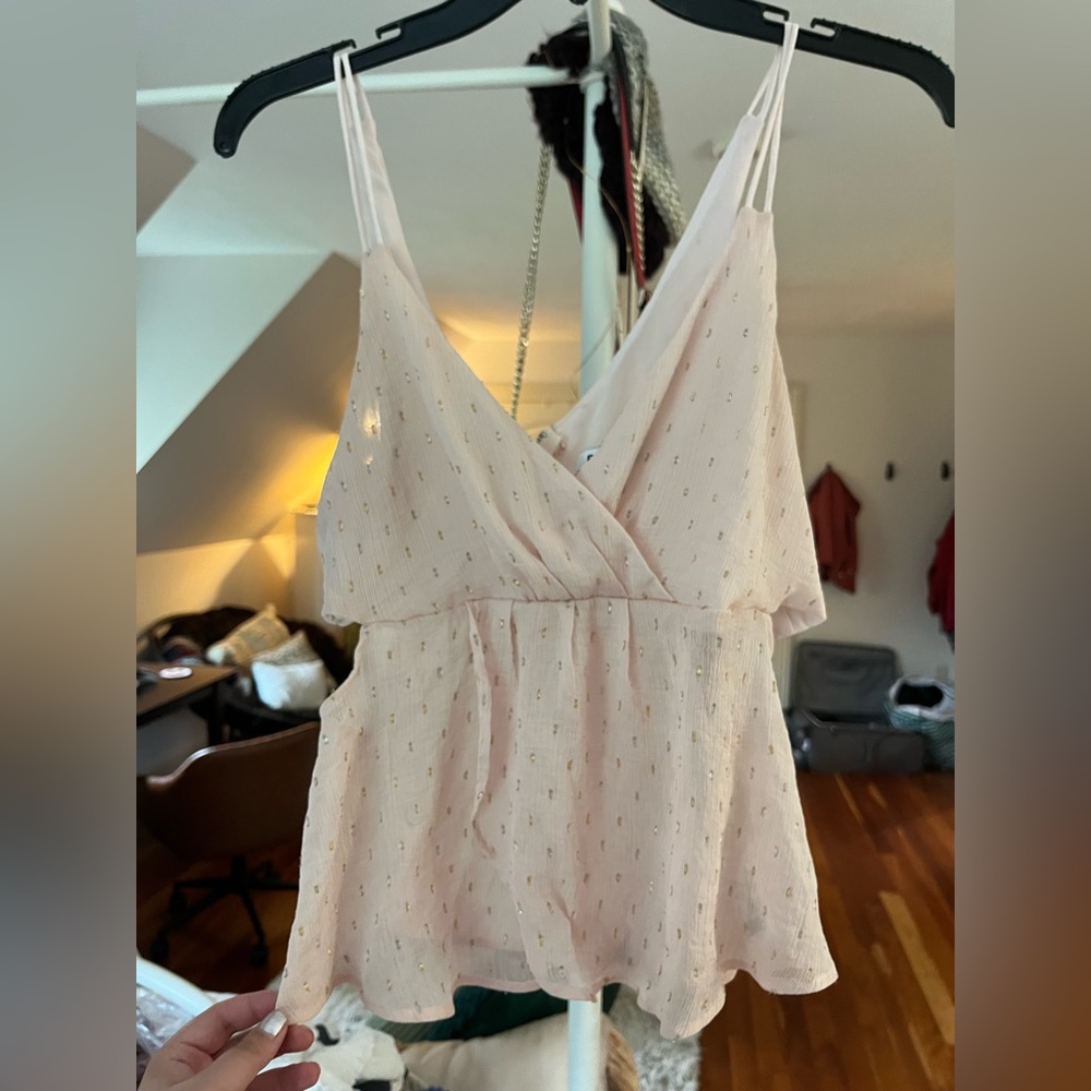Express Dusty Pink Cut-Out Tank Top Size M
